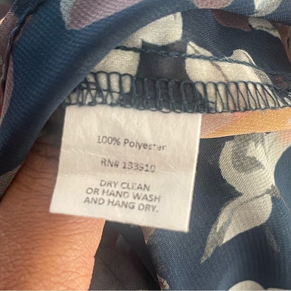 Show Me Your Mumu Poet Tie Top Hunter Green Floral Blouse Women's Size Med Boho - Picture 11 of 12